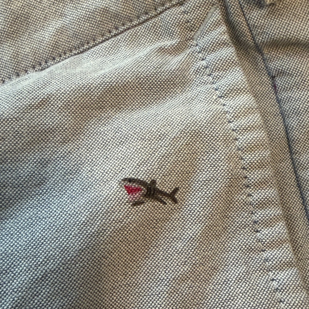 J. Crew Light Blue Shorts with Embroidered Sharks - Picture 3 of 4